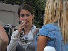 Hazal Kaya smoking